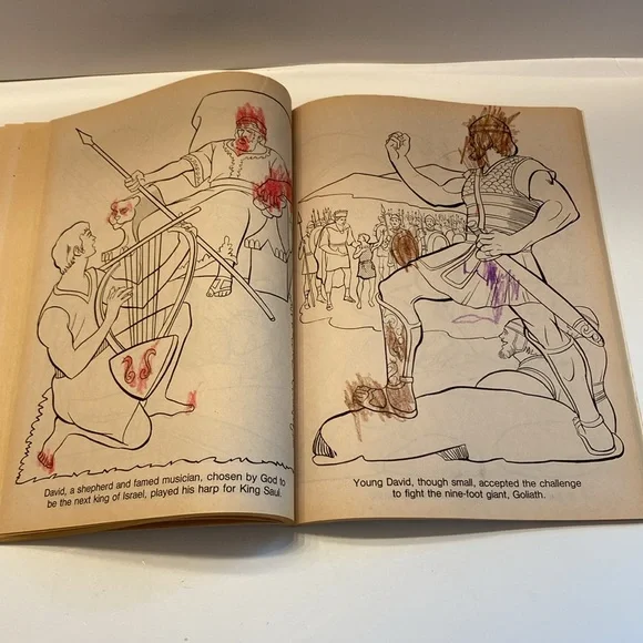 Vintage 1991 The Bible Coloring Book Pictures Old and Testament - - Picture 15 of 15